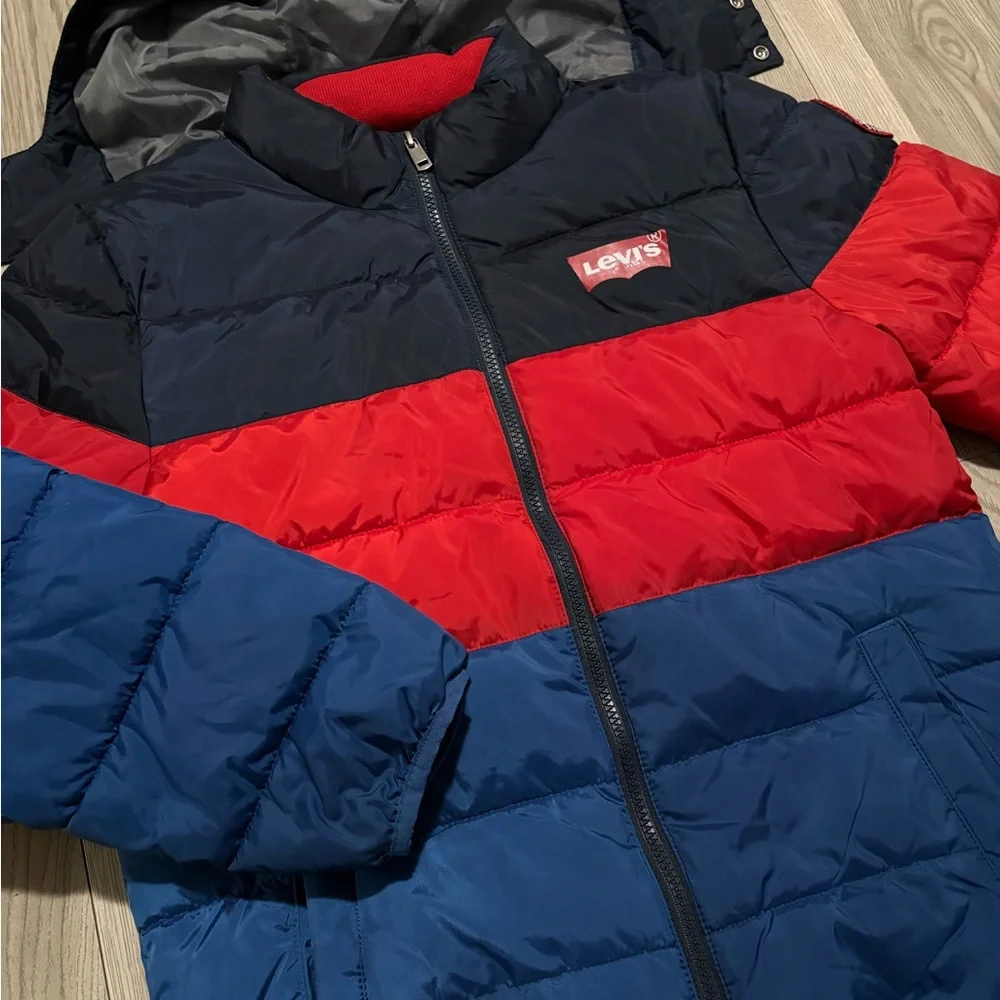 Levi's Kids' Colorblock Hooded Puffer Jacket Size 12/13